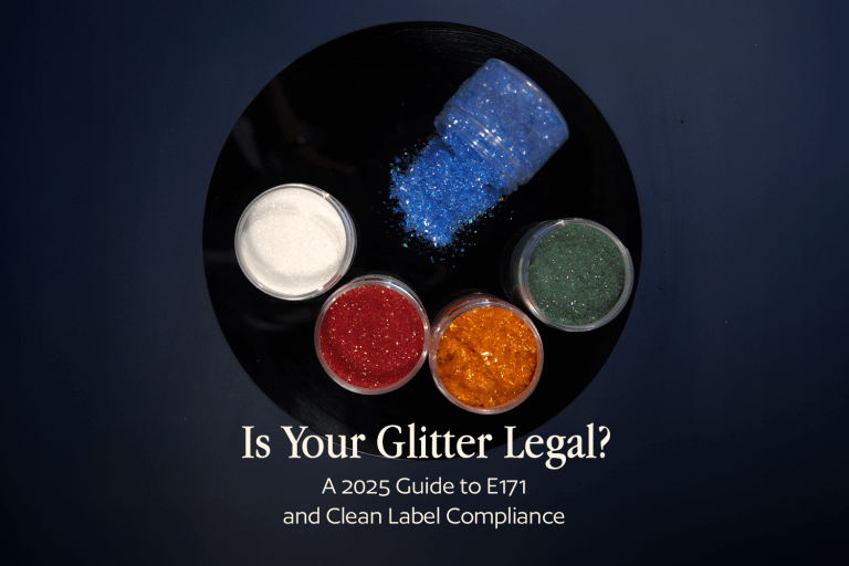 Titanium Dioxide in Edible Glitter: Is Your Product Still Legal in 2026 ?