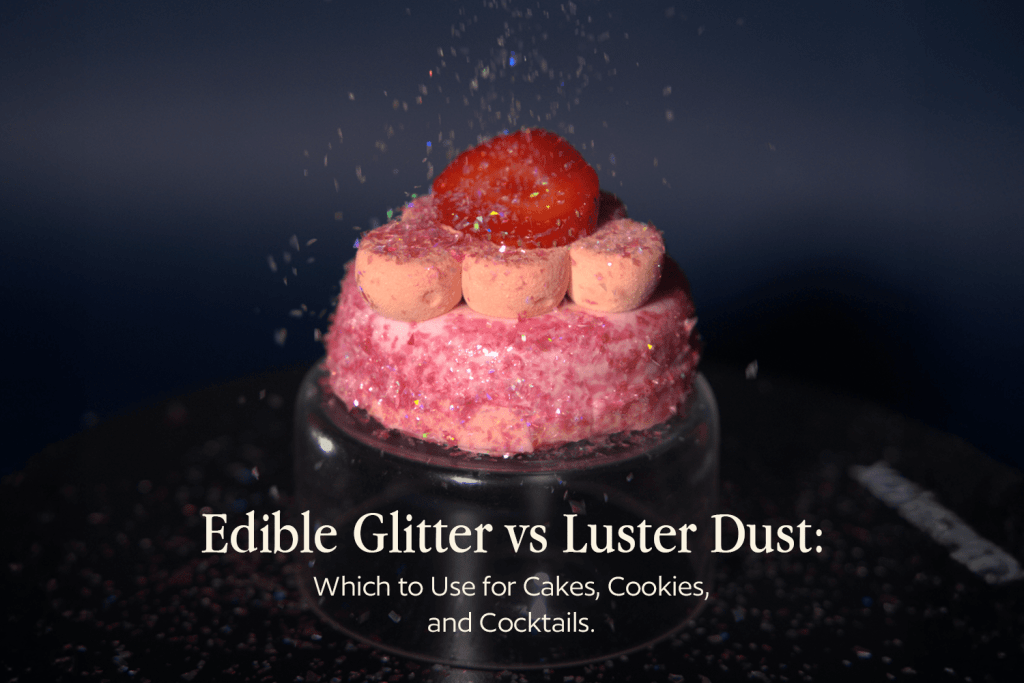 edible glitter vs luster dust