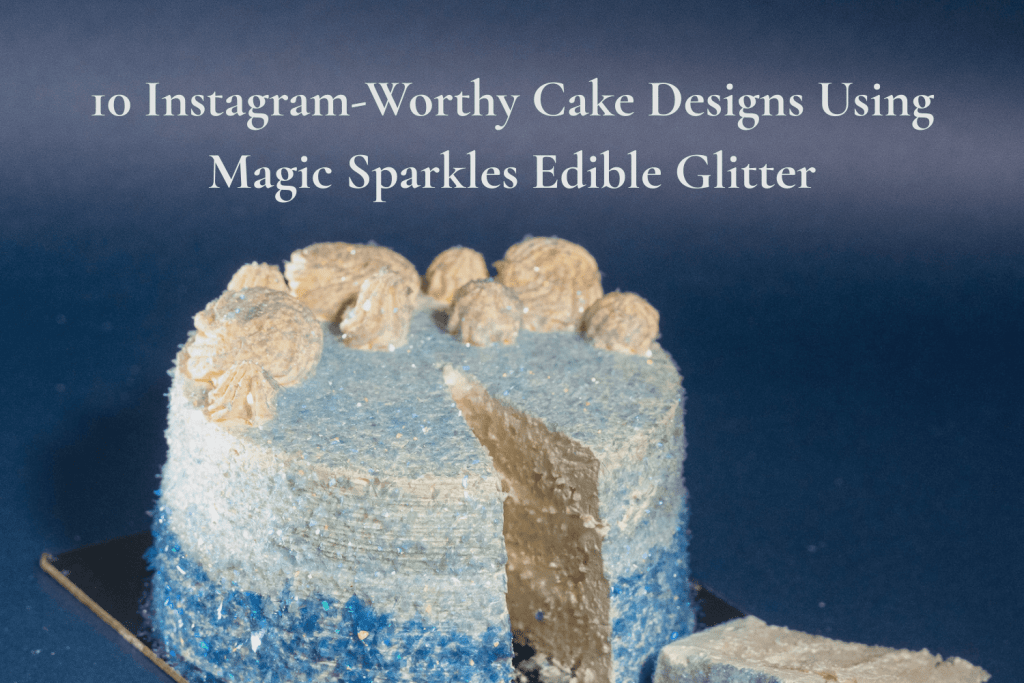 cake decorating with edible glitter