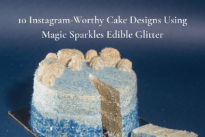 cake decorating with edible glitter