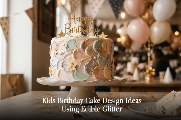 Kids Birthday Cake Design Ideas Using Edible Glitter